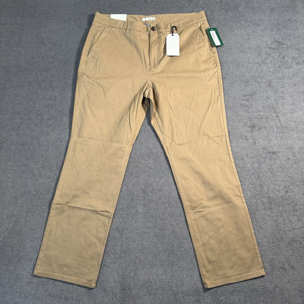 NWT Hawker Rye Chino Pants Men's Size 38x32 Relaxed Medium Wash Brown